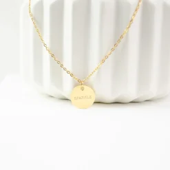 Filigrane Ketten | Hey Happiness Kette mit Kreis in farbe Gold
