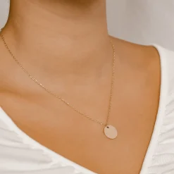 Filigrane Ketten | Hey Happiness Kette mit Kreis in farbe Gold