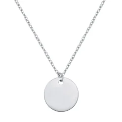 Filigrane Ketten | Hey Happiness Kette mit Kreis in Silberfarbe Silver