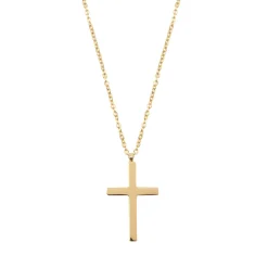Filigrane Ketten | Hey Happiness Kette mit Kreuz Anhänger in farbe Gold