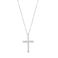 Filigrane Ketten | Hey Happiness Kette mit Kreuz Anhänger in Silberfarbe Silver