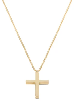 Filigrane Ketten | Hey Happiness Kette mit Kreuz Anhänger in farbe Gold