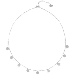 Filigrane Ketten | Hey Happiness Kette mit Mehreren Plättchen in Silberfarbe Silver