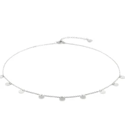 Filigrane Ketten | Hey Happiness Kette mit Mehreren Plättchen in Silberfarbe Silver