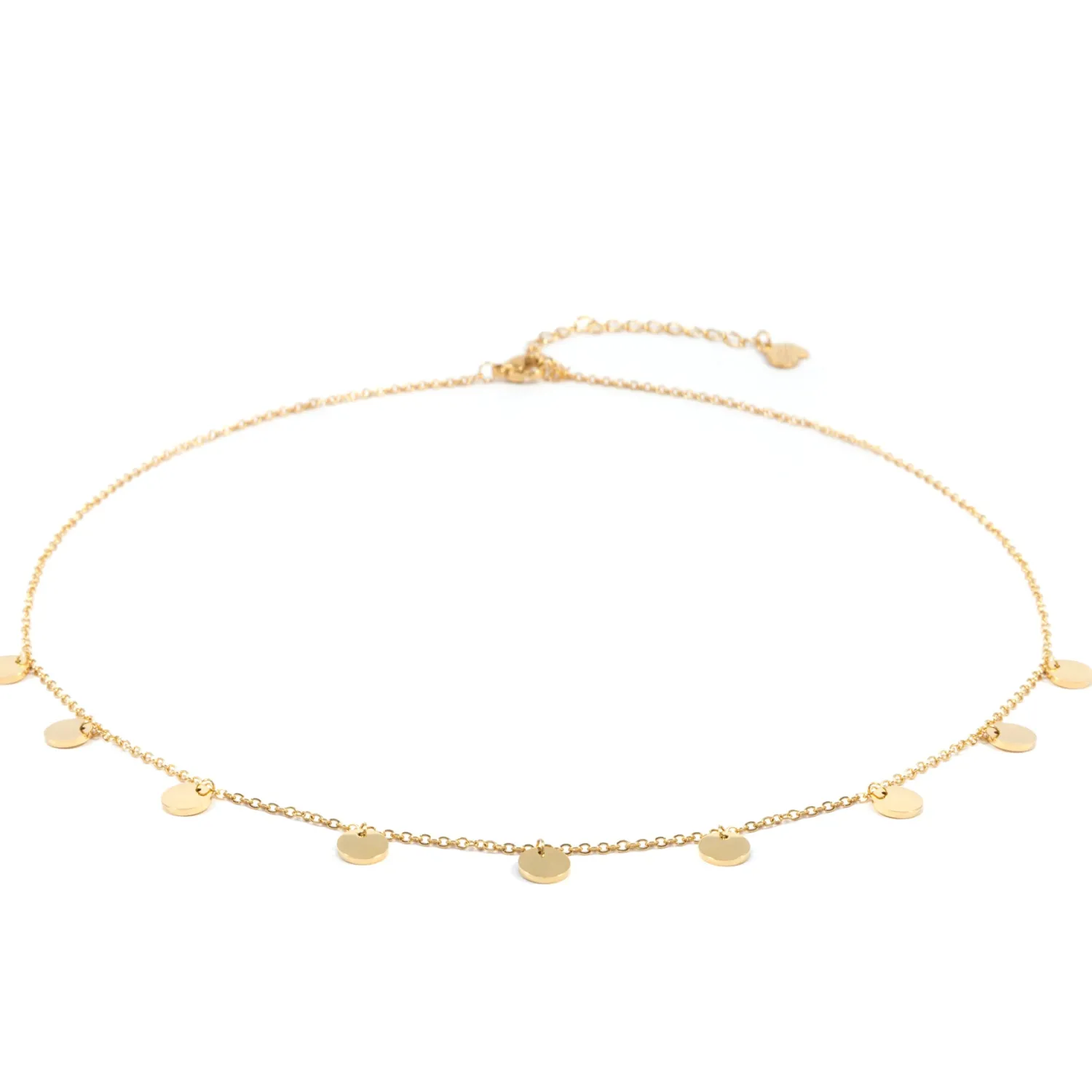 Filigrane Ketten | Hey Happiness Kette mit Mehreren Plättchen in farbe Gold
