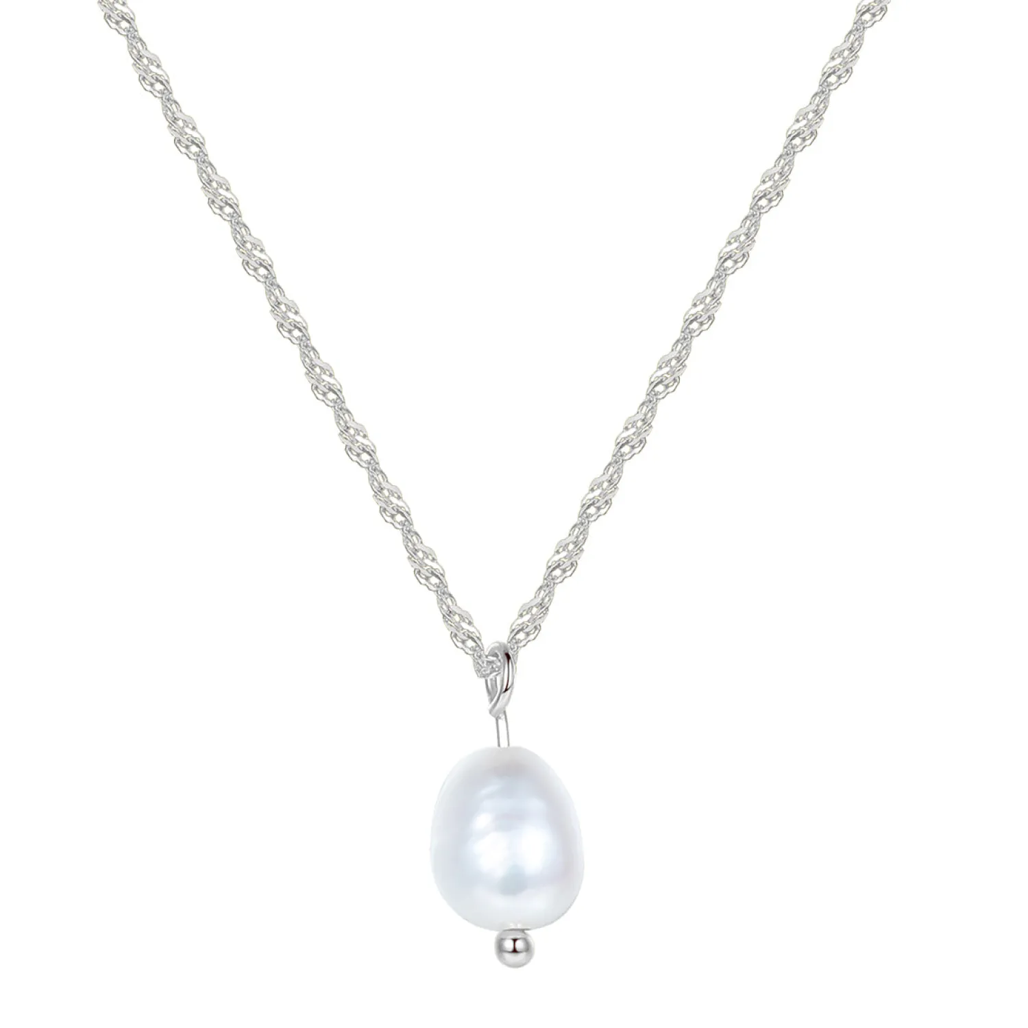 Perlenketten | Filigrane Ketten | Hey Happiness Kette mit Perle Sterlingsilber