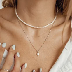 Perlenketten | Filigrane Ketten | Hey Happiness Kette mit Perle Sterlingsilber