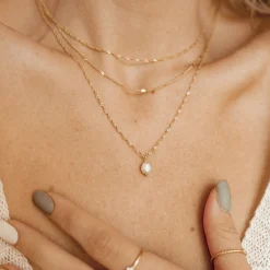 Perlenketten | Filigrane Ketten | Hey Happiness Kette mit Perle Sterlingsilber