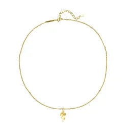 Filigrane Ketten | Hey Happiness Kette Rose Anhänger Sterlingsilber in Gold