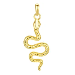 Filigrane Ketten | Hey Happiness Kette Schlange Anhänger Sterlingsilber in Gold