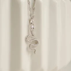 Filigrane Ketten | Hey Happiness Kette Schlange Anhänger Sterlingsilber Silver