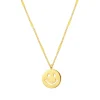 Filigrane Ketten | Hey Happiness Kette Smiley Gesicht Anhänger Sterlingsilber in Gold