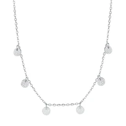 Filigrane Ketten | Hey Happiness Kette Strukturierte Münzen Sterlingsilber Silver