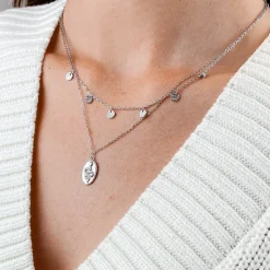 Filigrane Ketten | Hey Happiness Kette Strukturierte Münzen Sterlingsilber Silver