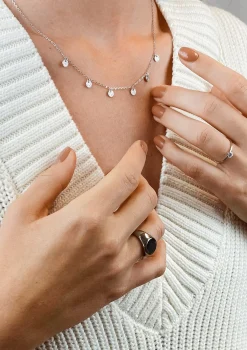 Filigrane Ketten | Hey Happiness Kette Strukturierte Münzen Sterlingsilber Silver