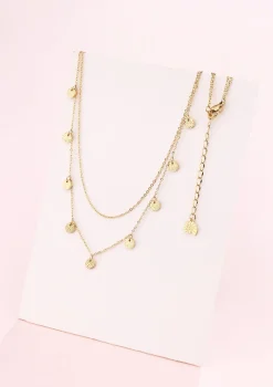 Filigrane Ketten | Hey Happiness Kette Strukturierter Kreis in farbe Gold