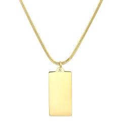 Filigrane Ketten | Hey Happiness Kette Viereck Anhänger Gold
