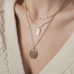 Filigrane Ketten | Hey Happiness Kette Viereck Anhänger Gold