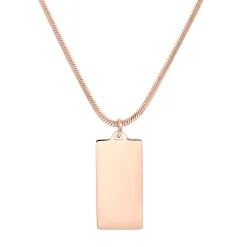 Filigrane Ketten | Hey Happiness Kette Viereck Anhänger Rosegold Rose Gold