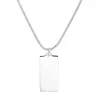 Filigrane Ketten | Hey Happiness Kette Viereck Anhänger Silber Silver