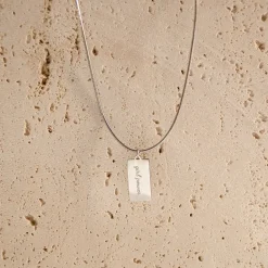 Filigrane Ketten | Hey Happiness Kette Viereck Anhänger Silber Silver