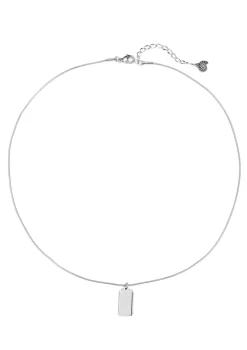 Filigrane Ketten | Hey Happiness Kette Viereck Anhänger Silber Silver