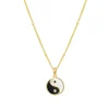 Filigrane Ketten | Hey Happiness Kette Yin Yang Anhänger Sterlingsilber in Gold