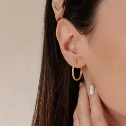 Creolen | Hey Happiness Klare Steine Creolen Ohrringe aus Sterlingsilber