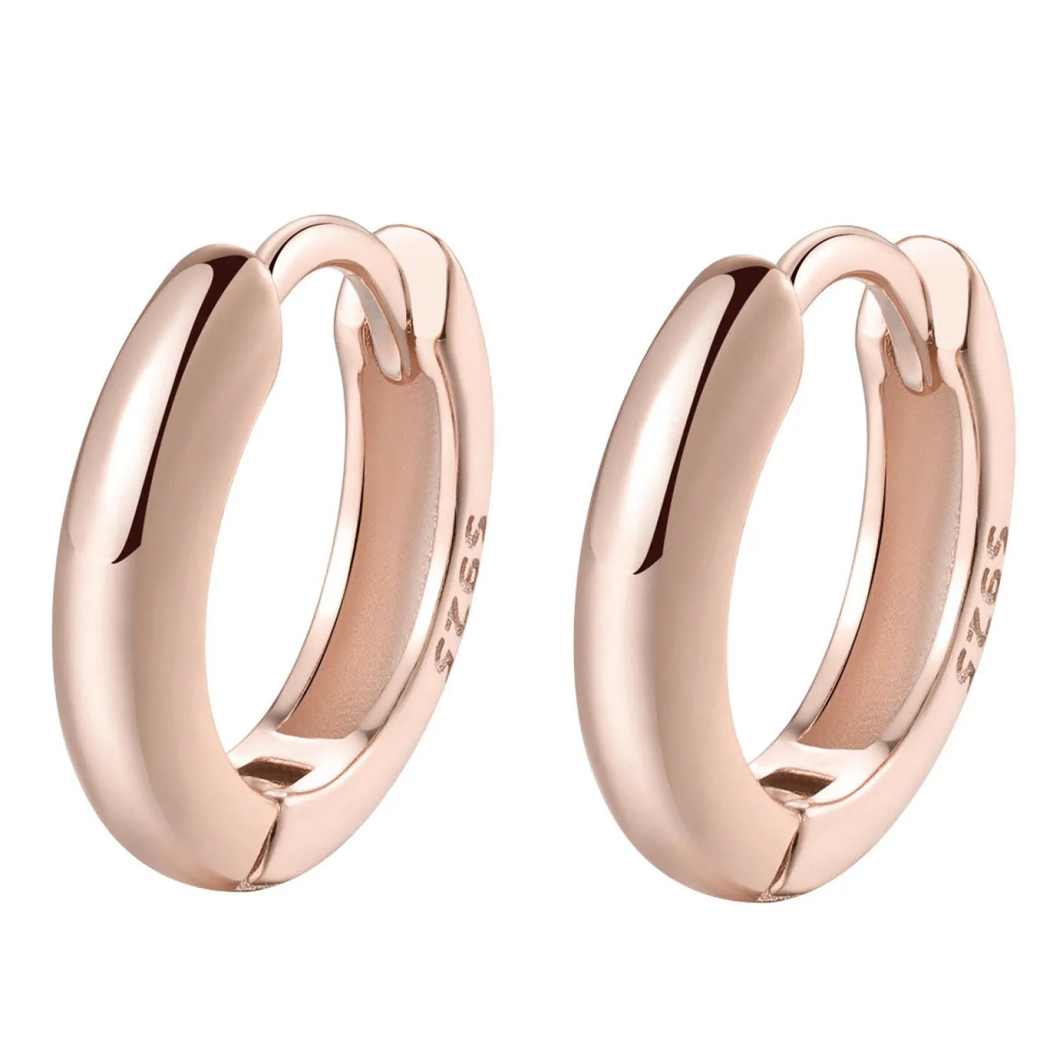 Huggie Ohrringe | Creolen | Hey Happiness Klassische Huggies Creolen Sterlingsilber in Gold