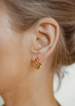 Creolen | Hey Happiness Kleine Gedrehte Creolen in Gold