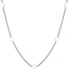 Filigrane Ketten | Hey Happiness Kleine Plättchen Kette in Silberfarbe Silver