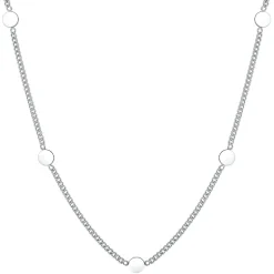 Filigrane Ketten | Hey Happiness Kleine Plättchen Kette in Silberfarbe Silver