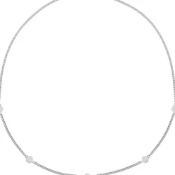 Filigrane Ketten | Hey Happiness Kleine Plättchen Kette in Silberfarbe Silver