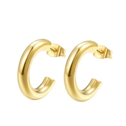 Creolen | Hey Happiness Kleine Runde Creolen Ohrringe in farbe Gold