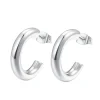 Creolen | Hey Happiness Kleine Runde Creolen Ohrringe in Silberfarbe Silver