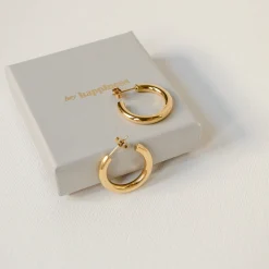 Creolen | Hey Happiness Kleine Runde Creolen Ohrringe in farbe Gold