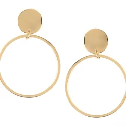 Creolen | Hey Happiness Kreis Ohrringe Creolen-Design in Silberfarbe Gold
