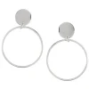 Creolen | Hey Happiness Kreis Ohrringe Creolen-Design in Silberfarbe Silver