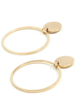 Creolen | Hey Happiness Kreis Ohrringe Creolen-Design in Silberfarbe Gold