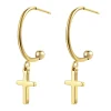 Creolen | Hey Happiness Kreuz Creolen farbe Gold