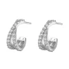 Creolen | Hey Happiness Kreuz und Quer Creolen mit Edelsteinen Sterlingsilber Silver
