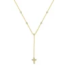 Lariat Necklaces | Filigrane Ketten | Hey Happiness Kreuz Y Lariat Kette aus Sterlingsilber