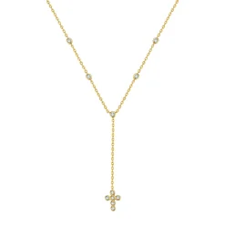 Lariat Necklaces | Filigrane Ketten | Hey Happiness Kreuz Y Lariat Kette aus Sterlingsilber
