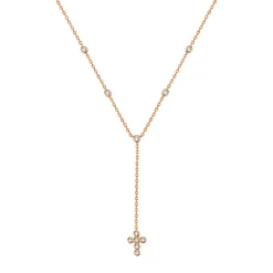 Lariat Necklaces | Filigrane Ketten | Hey Happiness Kreuz Y Lariat Kette aus Sterlingsilber
