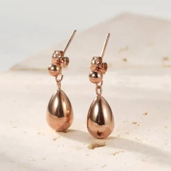 Ohrstecker | Hey Happiness Kugel und Tropfen Ohrringe aus Edelstahl