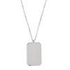 Filigrane Ketten | Hey Happiness Lange Kette Viereck Anhänger in Silberfarbe Silver