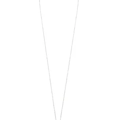 Filigrane Ketten | Hey Happiness Lange Kette Viereck Anhänger in Silberfarbe Silver