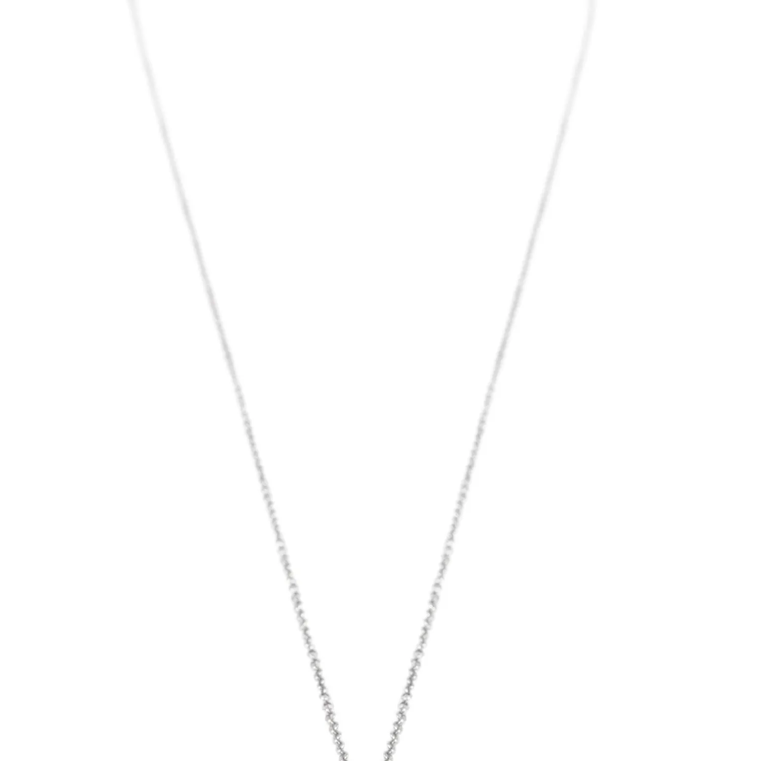 Filigrane Ketten | Hey Happiness Lange Kette Viereck Anhänger in Silberfarbe Silver