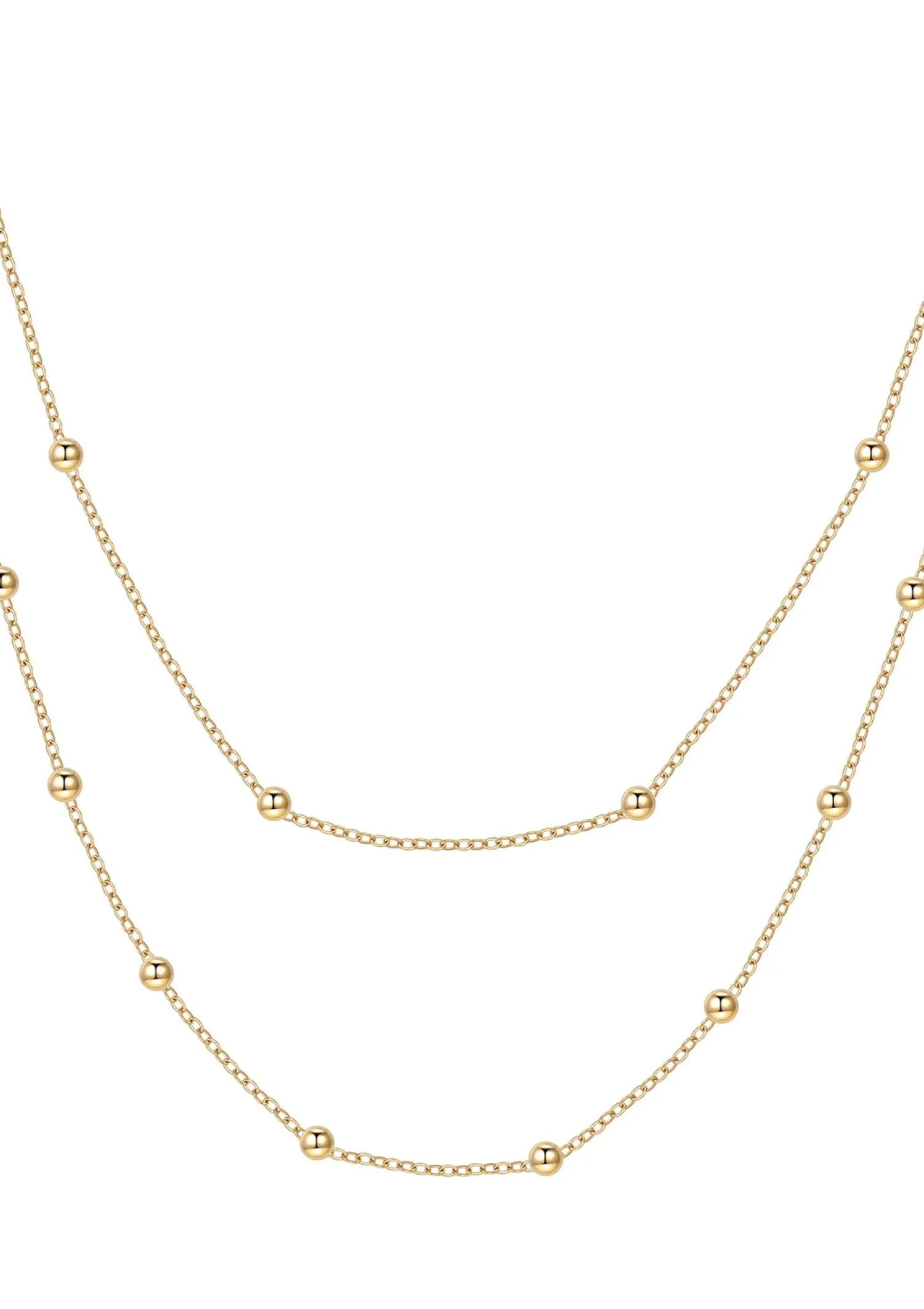 Necklace Sets | Hey Happiness Layering Ketten Sterne und Mond in Gold