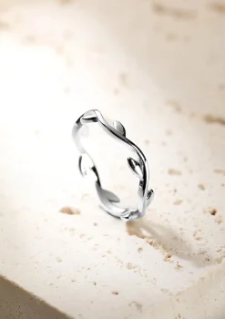 Schlichte Ringe | Hey Happiness Lorbeer Ring Sterlingsilber Silver